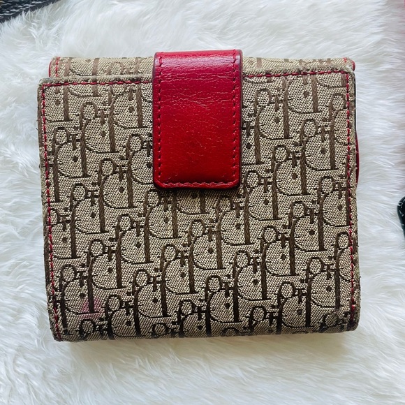 CHRISTIAN DIOR 🤍 Y2K 💙 DIORISSIMO CANVAS RASTA SADDLE WALLET ❤️ RARE 💛 - Picture 17 of 17